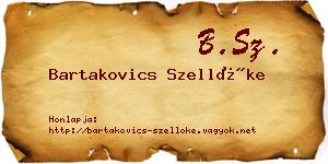Bartakovics Szellőke névjegykártya